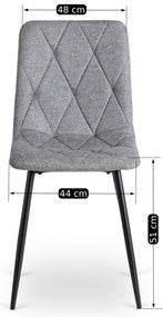 Szürke Szövet Étkezőszék ROBIN 2