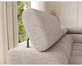 Bézs buklé kinyitható sarokkanapé (bal oldali-U alakú) Feraria – ELTAP