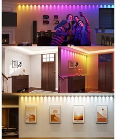 Govee - RGBIC LED Szalag Downlights 5m Wi-Fi