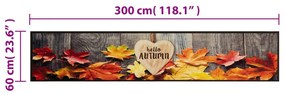 mosható őszi mintás bársony konyhaszőnyeg 60 x 300 cm