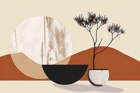 Poszter 60x40cm Absztrakt a tér felett