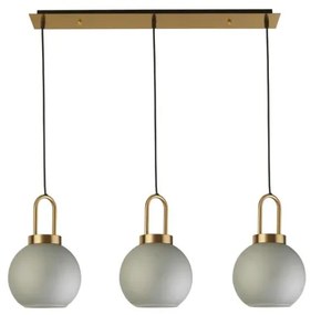 Searchlight 36632-3AC - Csillár zsinóron SNOWDROP 3xE27/60W/230V sárgaréz