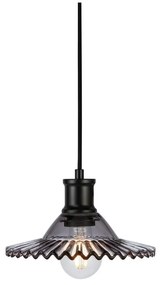 Fekete függőlámpa üveg búrával ø 21,5 cm Novia – Markslöjd