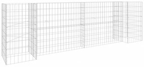 H alakú acéldrót virágtartó gabion 260 x 40 x 80 cm