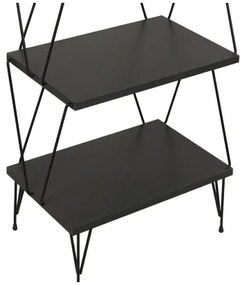 Könyvespolc BALABAN 165x48 cm antracit/fekete