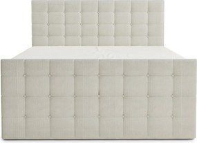 Krémszínű ágyneműtartós boxspring ágy 200x200 cm Tasca – Maison de Rêve