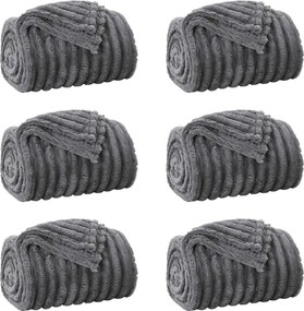 vidaXL Takarók 6 pcs Sötétszürke 200 x 150 cm Gyapjú