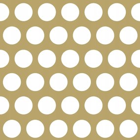 Arany Tapéta Flizelin Minta Fehér Pöttyös Karikák