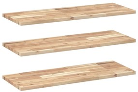 3 db kezeletlen tömör akácfa függőpolc 100 x 30 x 2 cm