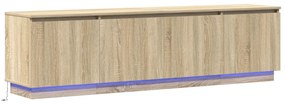 LED világítású TV szekrény Sonoma tölgy 180x38x49 cm Mérnöki fa