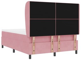Rózsaszín Párnázott Boxspring Ágy Matrac 140x200 cm