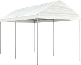 vidaXL fehér polietilén pavilon tetővel 4,46 x 2,28 x 2,69 m