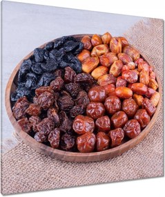 Vászonkép 90x90 Bakalie Szárított gyümölcsök Datolya