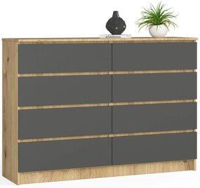 Komód Keanu III (artisan tölgy + szürke). 1069925