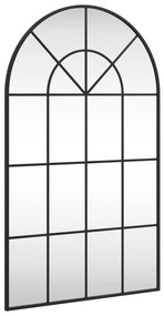 fekete ívelt vas fali tükör 60 x 100 cm