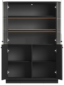 Vesper vitrin - fekete / fekete fogantyúk