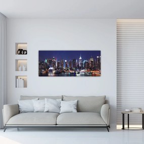 Kép - New York-i felhőkarcolók megvilágítva (120x50 cm)