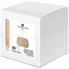 Natúr színű rattan mennyezeti lámpa rattan búrával ø 35 cm Natural Way – Casa Selección