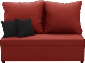 TOMI2 Kétszemélyes kinyitható kanapé Piros/fekete