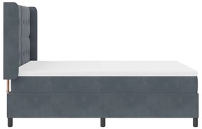 Boxspring Ágy Matrac nélkül Sötét Szürke 140x200 cm Bársonyos
