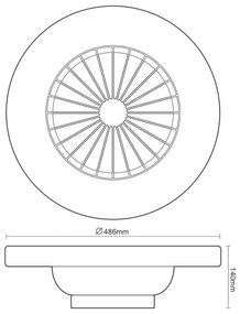LED Mennyezeti lámpa ventilátorral OPAL LED/48W/230V + távirányítás