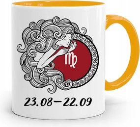 Csillagjegyek Csillagjegy Bögre Sárga Szűz nyomott mintával