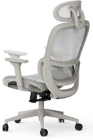Ergonomikus irodai forgószék Neyo deréktámasz, fejtámla, háló, szürke