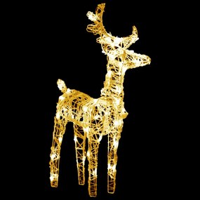 akril rénszarvasos-szános karácsonyi dísz 160 LED-del 130 cm