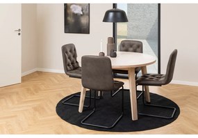 Kerek bővíthető étkezőasztal tölgyfa dekoros asztallappal ø 120 cm A-Line – Actona