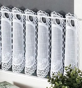 Mg Irigység 15591A batiszt Fehér hímzés gipiura 250x30cm Ár!