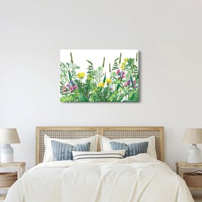 Kép - Festett réti virágok (90x60 cm)