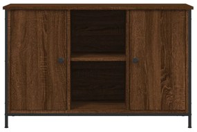 barna tölgyszínű szerelt fa TV-szekrény 100x35x65 cm