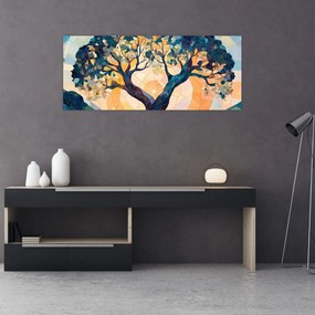 Kép – Mozaik – nap és fa II. (120x50 cm)