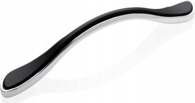 Modern Bútorfogantyú Tiaki fekete króm 96 mm