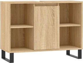 vidaXL sonoma tölgy színű szerelt fa mosdószekrény 80 x 33 x 60 cm
