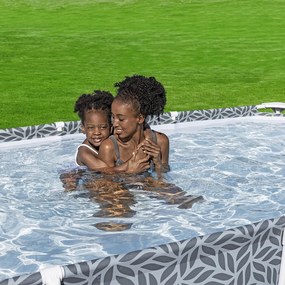 Bestway Turqouise Bay szögletes fémvázas medence szett 366 x 201 x 66 cm