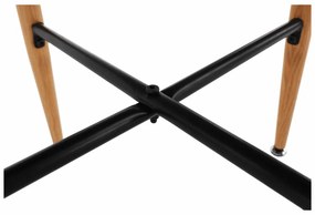 Bárasztal, fekete/tölgy, átmérő 60 cm, IMAM