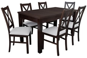 Étkező szett 6 fő részére Fern (dió) (öko-bőr Soft 017). 1058657