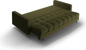 Zöld kinyitható tárolóhelyes kanapé 222 cm Bali – Cosmopolitan Design