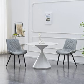 Szék, szürke ekobőr/fekete, HARLAN