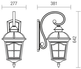 Redo 9648 - Kültéri fali lámpa YORK 1xE27/70W/230V IP44 barna