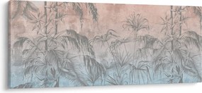 Kép - Trópusi növények a falon (120x50 cm)