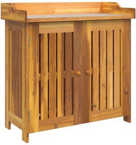 vidaXL Kerti szekrény Természetes 78 x 36,5 x 78 cm Tömör Akácfa