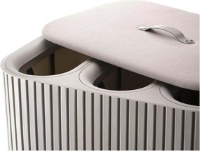 Bézs bambusz szennyeskosár 3x30 l Tota Trio Luxe – Joseph Joseph