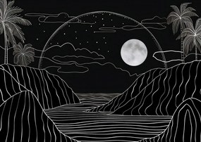 Poszter 42x29,7cm Éjjeli Trópusok aurája