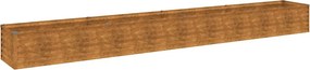 vidaXL Corten acél kerti magaságyás 386 x 50 x 36 cm