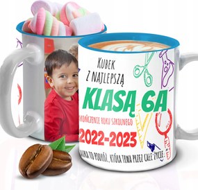 Bögre Kék Belső 300ml Iskolai Bögre Diákoknak Varázsló