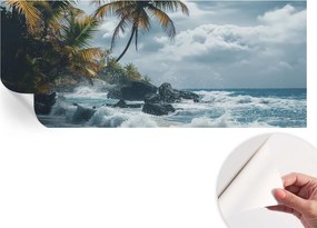 Öntapadós tapéta Divatos 3D fali ragasztó Egzotikus tengerpart 250x104 cm