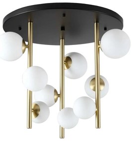 Ideal Lux - LED Csillár rúdon PERLAGE 9xG9/3W/230V átm. 55 cm arany/fehér