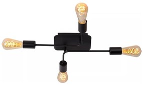 Lucide 21118/04/30 - Felületre szerelhető csillár LESTER 4xE27/40W/230V fekete